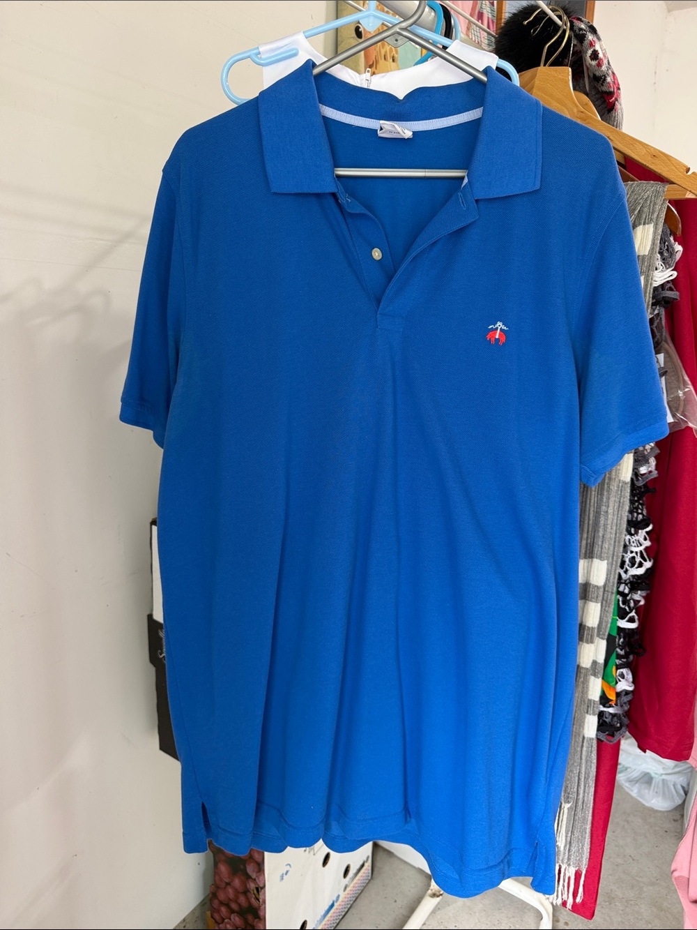 Brooks Brothers Royal Blue Polo with Small Red Embroidery